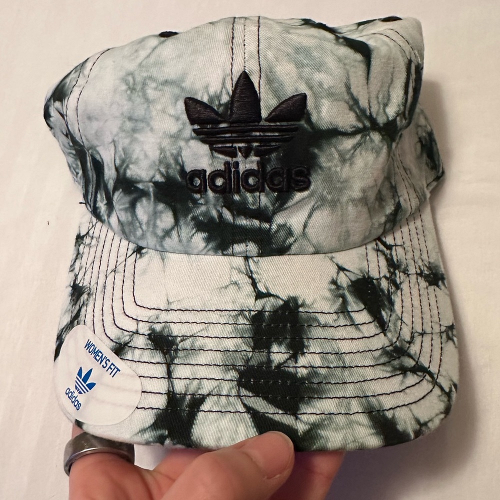 Adidas Black and White Tie-Dye Cap